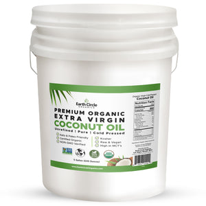 Coconut Oil Extra Virgin | Organic  | Kosher | Unrefined - 5 Gallon